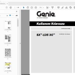 Genie SX-135 XC Kullanım Kılavuzu 1273021TR - PDF DOWNLOAD