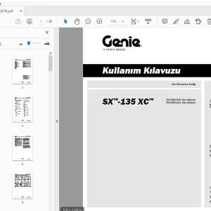 Genie SX-135 XC Kullanım Kılavuzu 1301106TR - PDF DOWNLOAD