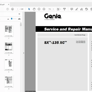 Genie SX-135 XC Service & Repair Manual 1263383 - PDF DOWNLOAD