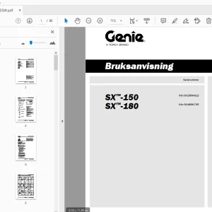 Genie SX-150 SX-180 Bruksanvisning 1292555SW - PDF DOWNLOAD