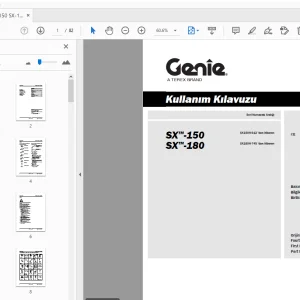 Genie SX-150 SX-180 Kullanım Kılavuzu 1292555TR - PDF DOWNLOAD