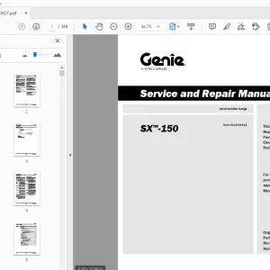 Genie SX-150 Service & Repair Manual 1300669GT - PDF DOWNLOAD