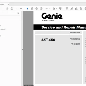 Genie SX-150 Service and Repair Manual 1268496 - PDF DOWNLOAD