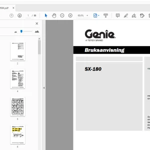 Genie SX-180 Bruksanvisning 1258939SW - PDF DOWNLOAD
