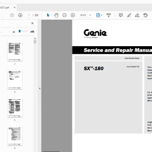Genie SX-180 Service & Repair Manual 1300670GT - PDF DOWNLOAD