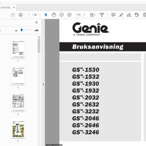 Genie Skopa 500 liter Operatörshandbok 57.0303.5177_11 - PDF DOWNLOAD