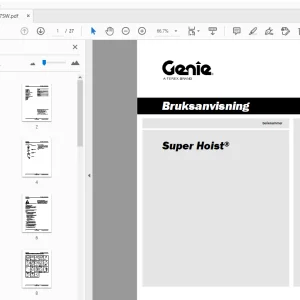 Genie Super Hoist Bruksanvisning 1314197SW - PDF DOWNLOAD