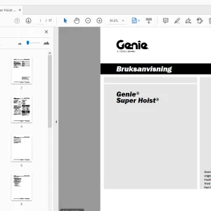 Genie Super Hoist Bruksanvisning 82297SW - PDF DOWNLOAD