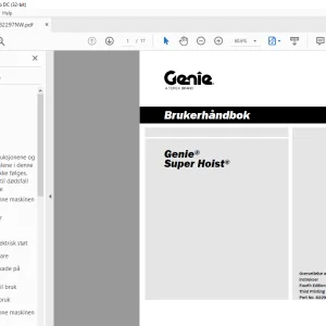 Genie Super Hoist® Brukerhåndbok - PDF DOWNLOAD (Norwegian)