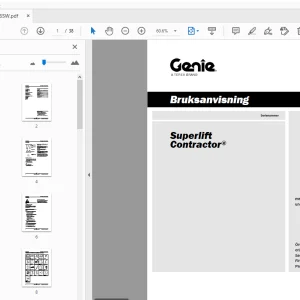 Genie Superlift Contractor Bruksanvisning 1314196SW - PDF DOWNLOAD