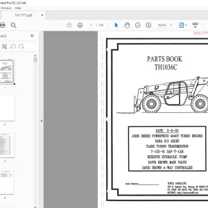 Genie THI036C PARTS BOOK Manual  - PDF DOWNLOAD