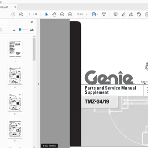 Genie TMZ-34/19 Parts & Service Manual (Supplement) 104980 - PDF