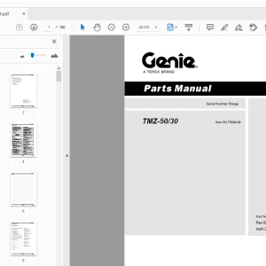 Genie TMZ-50/30 Parts Manual 84459 - PDF DOWNLOAD