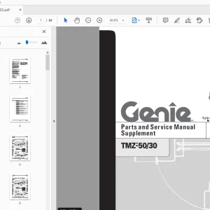 Genie TMZ-50/30 Parts & Service Manual (Supplement) 115052 - PDF DOWNLOAD