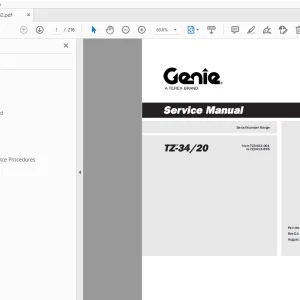 Genie TZ-34/20 Service Manual  84382 - PDF DOWNLOAD