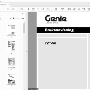 Genie TZ-50 Bruksanvisning 1272897SW - PDF DOWNLOAD