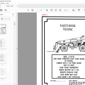 Genie Telehandler THI056C PARTS BOOK Manual -  PDF DOWNLOAD