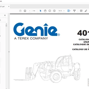 Genie Telehandlers GTH 4017 AU Parts Manual - PDF DOWNLOAD