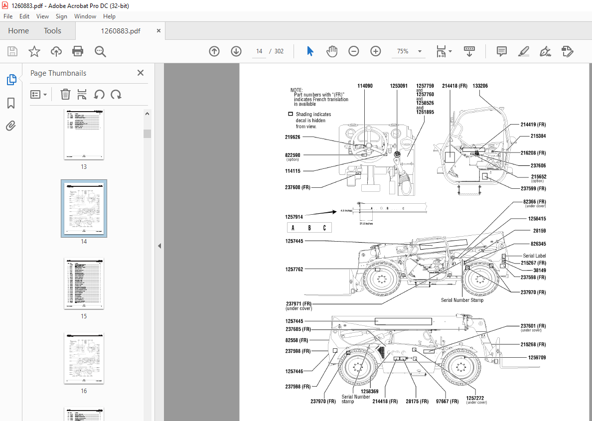 Genie Telehandlers GTH-636 Parts Manual 1260883 PDF - HeyDownloads ...