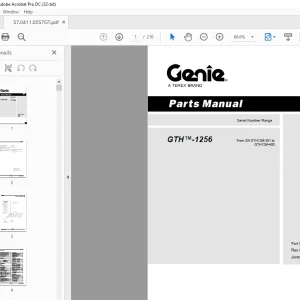Genie Telehandlers GTH™-1256 Parts Manual 57.0411.0057GT