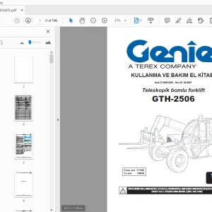Genie Teleskopik bomlu forklift GTH-2506 KULLANMA VE BAKIM EL KİTABI - PDF