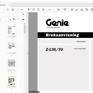 Genie Z-135/70 Bruksanvisning 114475SW - PDF DOWNLOAD