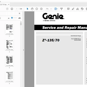 Genie Z-135/70 Service & Repair Manual 1268557 - PDF DOWNLOAD