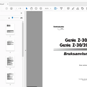 Genie Z-30/20 Z-30/20HD Bruksanvisning 19052SW - PDF DOWNLOAD