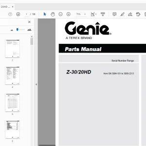 Genie Z-30/20HD Parts Manual 139382 - PDF DOWNLOAD