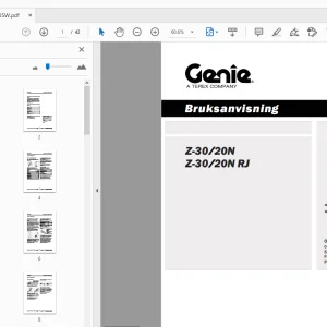 Genie Z-30/20N Z-30/20N RJ Bruksanvisning 1258813SW - PDF