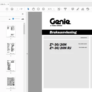 Genie Z-30/20N Z-30/20N RJ Bruksanvisning 1297934SW - PDF DOWNLOAD