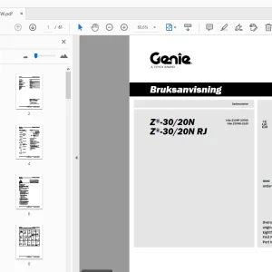 Genie Z-30/20N Z-30/20N RJ Bruksanvisning 1319006SW - PDF DOWNLOAD