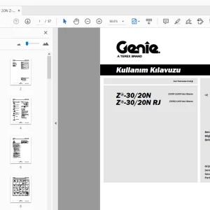 Genie Z-30/20N Z-30/20N RJ Kullanım Kılavuzu 1297934TR - PDF DOWNLOAD