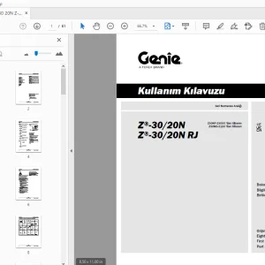 Genie Z-30/20N Z-30/20N RJ Kullanım Kılavuzu 1319006TR - PDF DOWNLOAD