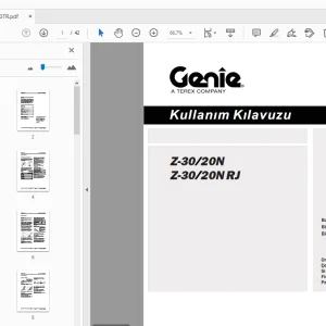 Genie Z-30/20N Z-30/20N RJ Kullaným Kilavuzu 1258813TR - PDF