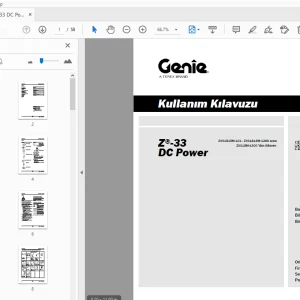 Genie Z-33 DC Power Kullanım Kılavuzu 1257143TR - PDF DOWNLOAD