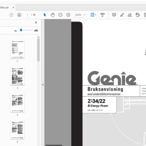Genie Z-34/22 Bi-Energy Power Bruksanvisning PDF
