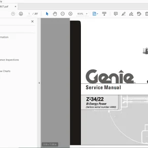 Genie Z-34/22 Bi-Energy Power Service Manual 128907 - PDF DOWNLOAD