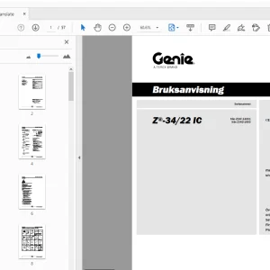 Genie Z-34/22 IC Bruksanvisning 1297940SW - PDF DOWNLOAD