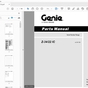 Genie Z-34/22 IC Parts Manual 41318 - PDF DOWNLOAD