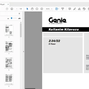 Genie Z-34/22 IC Power Kullanim Kilavuzu 133548TR - PDF DOWNLOAD