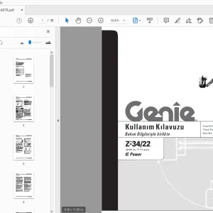 Genie Z-34/22 IC Power Kullanım Kılavuzu Bakım Bilgileriyle birlikte 1000048TR - PDF