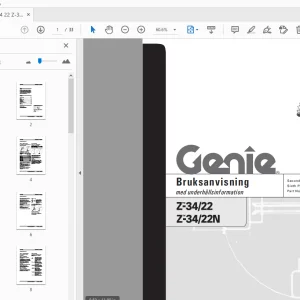 Genie Z-34/22 Z-34/22N Bruksanvisning med underhållsinformation - PDF