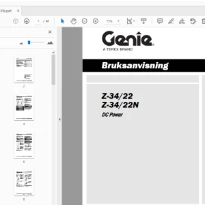 Genie Z-34/22 Z-34/22N DC Power Bruksanvisning 1258814SW - PDF DOWNLOAD