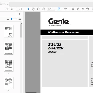 Genie Z-34/22 Z-34/22N DC Power Kullanım Kılavuzu 1258814TR - PDF DOWNLOAD