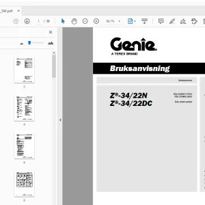 Genie Z-34/22N Z-34/22DC Bruksanvisning 1297937_SW - PDF DOWNLOAD