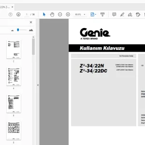 Genie Z-34/22N Z-34/22DC Kullanım Kılavuzu 1297937TR - PDF DOWNLOAD