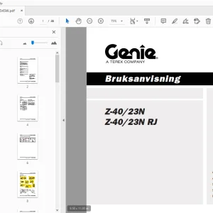 Genie Z-40/23N Z-40/23N RJ Bruksanvisning 1258834SW - PDF DOWNLOAD