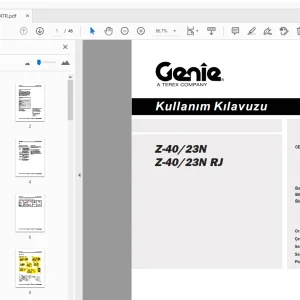 Genie Z-40/23N Z-40/23N RJ Kullanım Kılavuzu 1258834TR - PDF DOWNLOAD