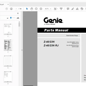 Genie Z-40/23N Z-40/23N RJ Parts Manual 119818 - PDF DOWNLOAD